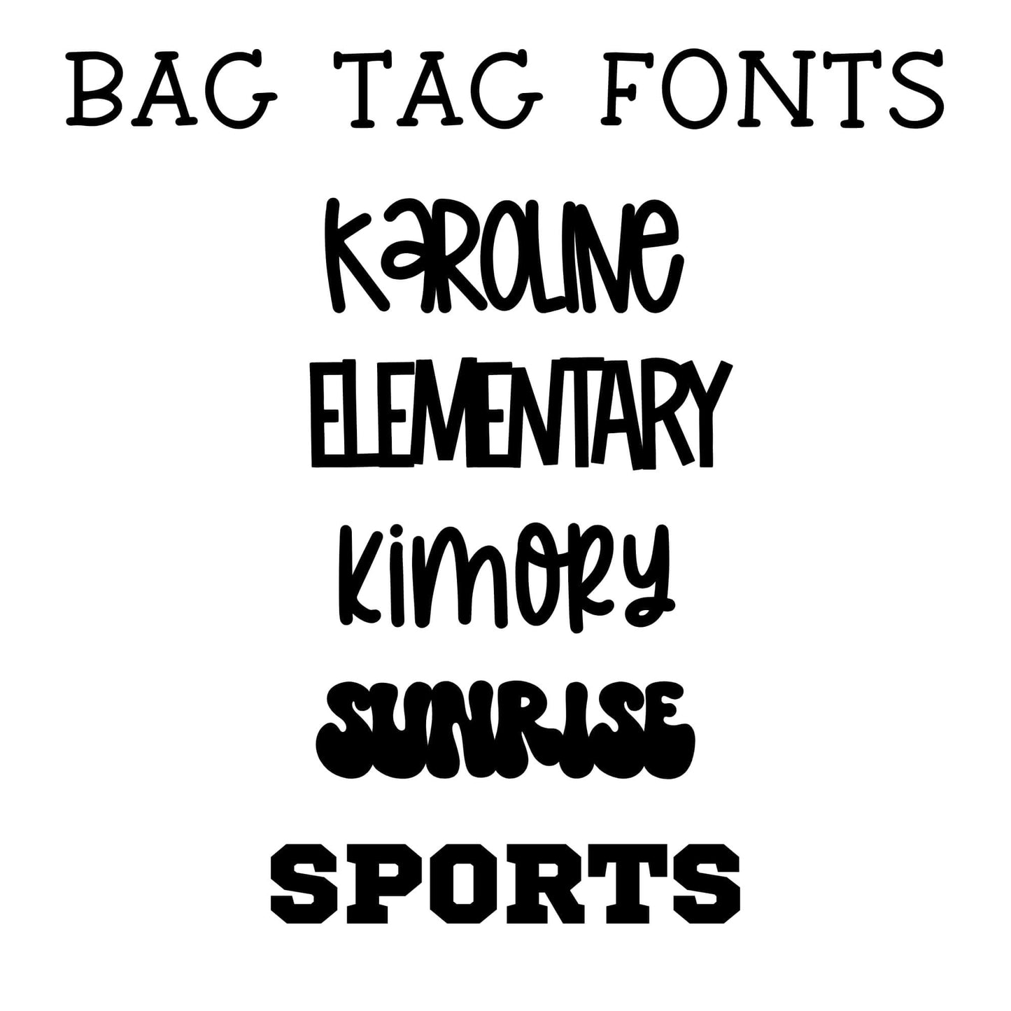 Backpack Tags