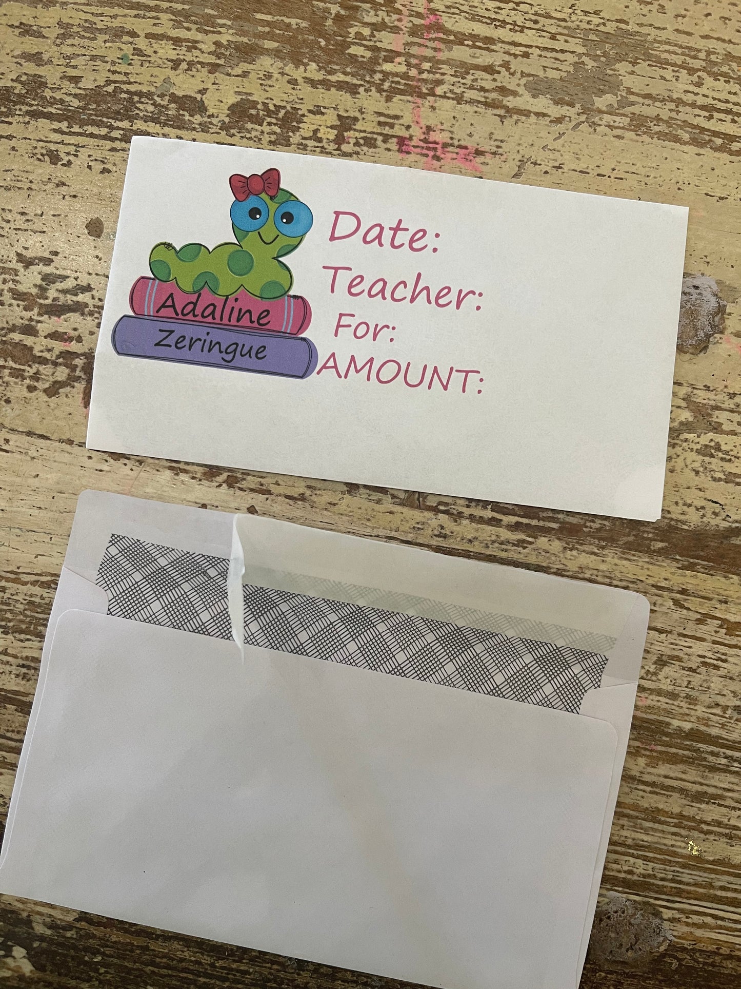 Personalized School Envelopes