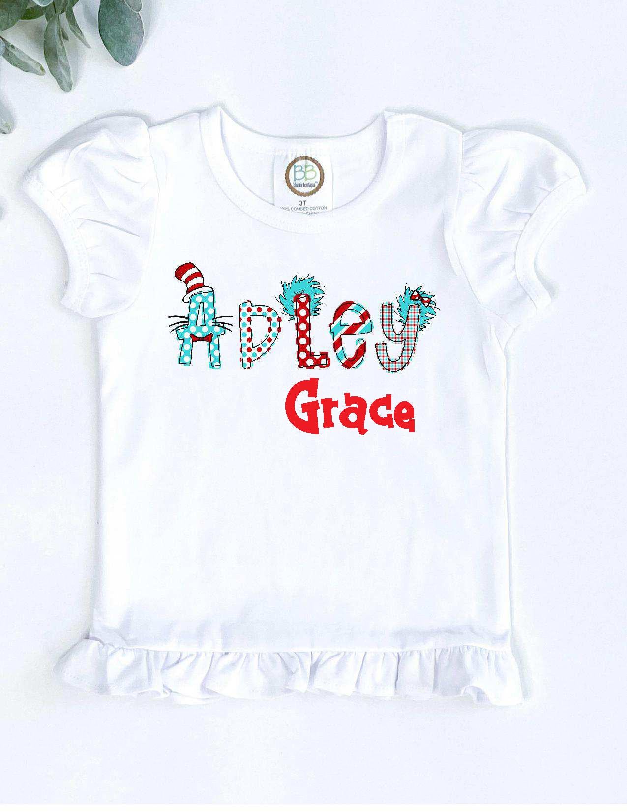 Personalized Dr. Seuss Shirt Adley Adaline s Boutique